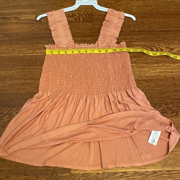 NWT Pink Desert Ruffled Strap Smocked Flowy Tank Top - Picture 8 of 13